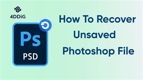 Adobe Photoshop How To Recover Unsaved Deleted Photoshop Files On Windows Youtube