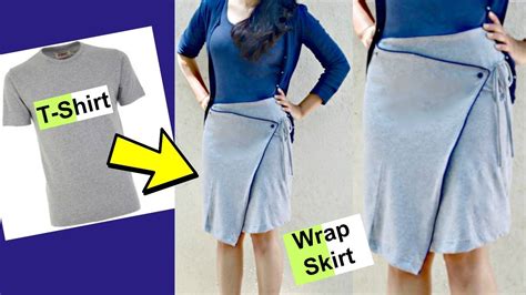 Diy Convert Old T Shirts Into Wrap Around Skirts Asymmetrical Skirt