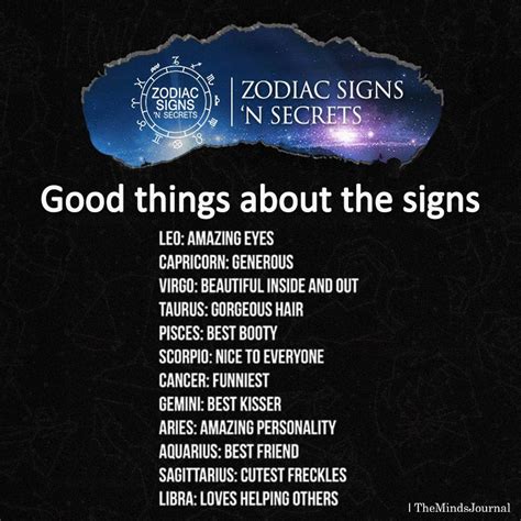 Good Things About The Signs Good Things