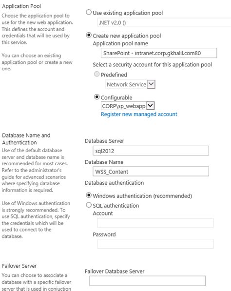 Create A Web Application And Site Collection In Sharepoint 2013 Preview