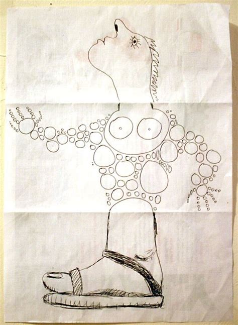 Students Exquisite Corpse Drawing Games Art Workshop