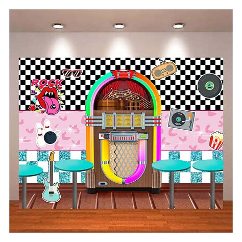 Buy Xll Rock Roll Party Back To 50s Sock Hop Photography Background