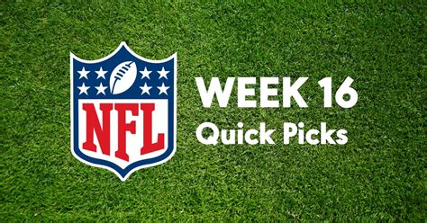 Nfl Week 16 Quick Picks Abstract Sports
