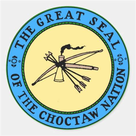 Choctaw Nation Seal Round Stickers Zazzle
