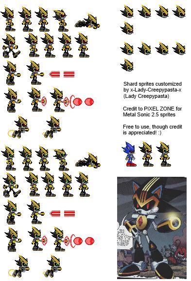 Shard The Metal Sonic Sprite Sheet By X Lady Creepypasta X On Deviantart