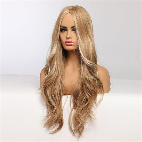 easihair long blonde ombre synthetic wigs for women wig middle part high density ebay