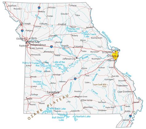 Printable Missouri Map