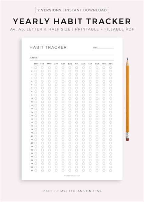 Paper Paper Party Supplies Habit Tracker Printable In Vrogue Co