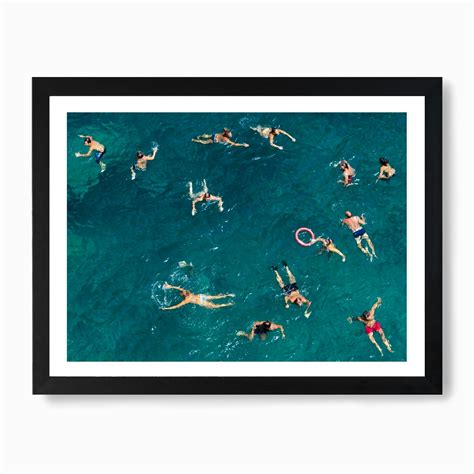 Blue Water Swim Art Print By 1x Fy