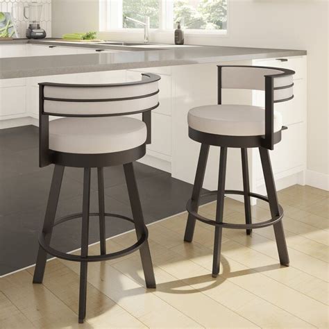 Monterey sands 24.5 swivel bar stool with cushion beautifully designed 24.5 swivel bar stool with armrests featuring metal enforced footrest ring. Matthews Bar & Counter Swivel Stool | Bar stools, Swivel ...