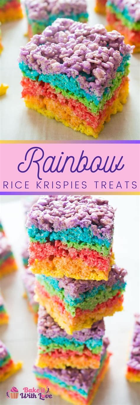 These Colorful Rainbow Rice Krispies Treats Are Perfect Any Day Of The