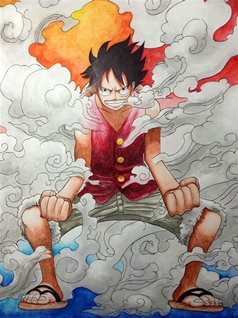 Luffy shows his gear 4 to rayleigh, rayleigh vs gear 4 luffy, luffy's training, one piece ep 870. Gear Second Luffy by VA2O on DeviantArt