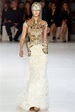 Opulent gold and ivory wedding dress by Sarah Burton for Alexander McQueen