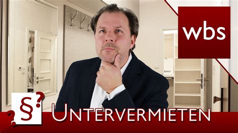 Darf Ich Meine Wohnung Untervermieten Rechtsanwalt Christian Solmecke Youtube