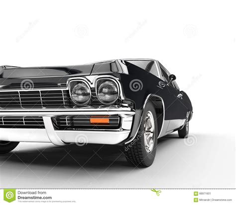 Muscle Car Front View Extreme Closeup Stock Image
