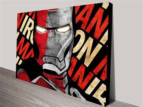 Iron Man Street Art Canvas Prints