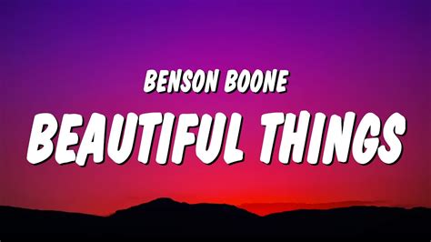 Benson Boone Beautiful Things Lyrics Youtube