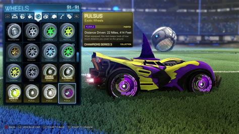 Purple Pulsus Painted Exotic Wheels In Rocket League Youtube