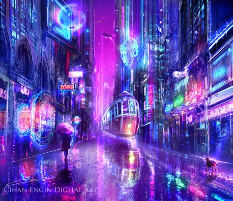 Concept Art Cyberpunk City Street