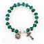 Emerald May Birthstone Rosary Bracelet BR811C