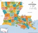 Louisiana Parish Map, Louisiana Parishes (Counties)
