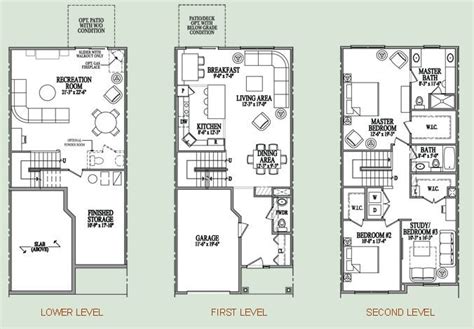 Stunning Three Story House Plans 5 Designs And Floor Condo Floor