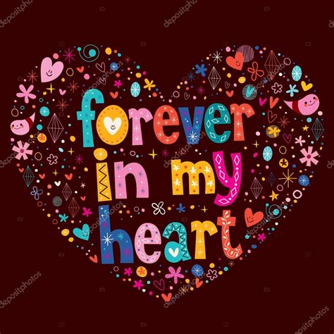 Forever In My Heart — Stock Vector © Aliasching 73158591