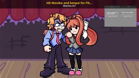 Hd Monika And Senpai For Fnf Multiplayer Friday Night Funkin Mods