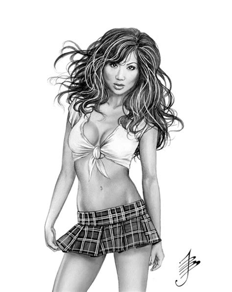 Hot Pin Up Girl Drawings Pinup Art 03 Imagez Only