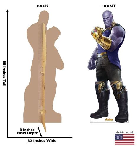 Life Size Cardboard Cutout Standup Thanos Marvels Avengers