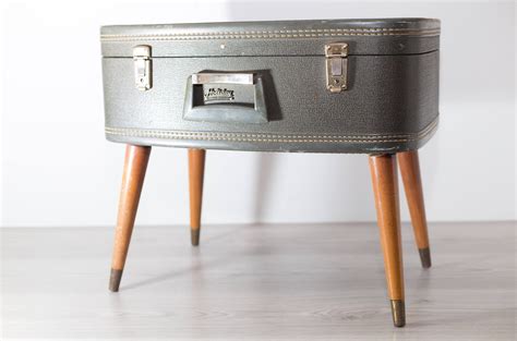 Suitcase Side Table Upcycled Vintage Luggage Coffee End Table With