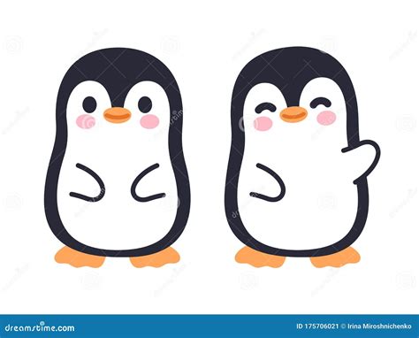 Cute Cartoon Penguin Stock Vector Illustration Of Card 175706021