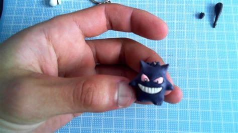 Lets Make Cute Gengar Keychain With Polymer Clay Polymer Clay Tutorial