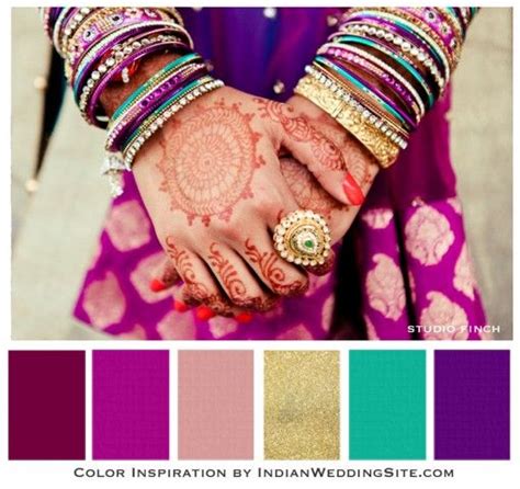 Indian Wedding Color Inspiration Amethyst Ruby And Gold Indian