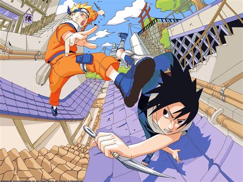 Illustration Cartoon Naruto Shippuuden Uzumaki Naruto Uchiha Sasuke