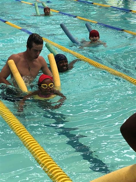 It is advisable when learning to swim to make sure swimwear is as close fitting as possible. Craighall Primary's last swimming lesson for beginners ...