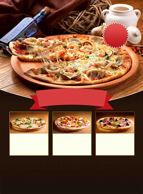 delicious italian pizza advertising poster background