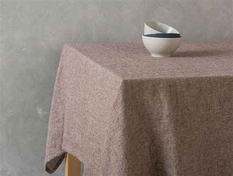 Linen Tablecloth Linen Table Cloth In Mocha Brown Table Linens