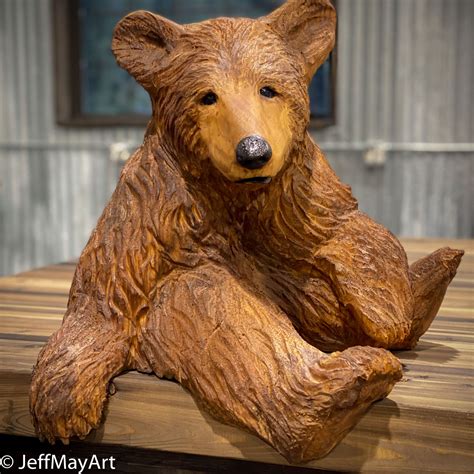 Jeff May Art Realistic Bear Carvings