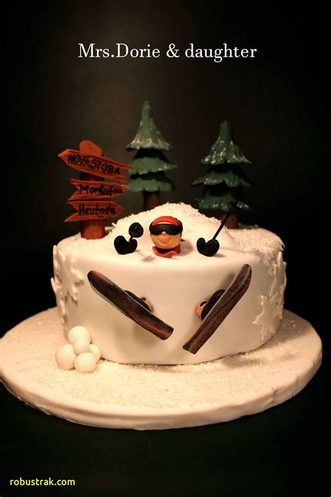 Lots of options to make memorable, fun and easy cakes for all your holiday parties. Luxury Snow Ski Cake Decorations, #homedecoration # ...