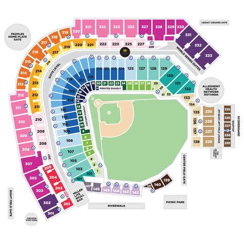 Pittsburgh Pirates Stadium Seating Chart Elcho Table
