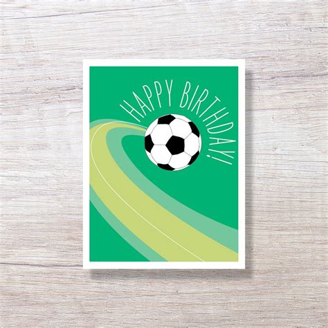 Sports Birthday Card For Him For Her For Son For Daugher Soccer Score