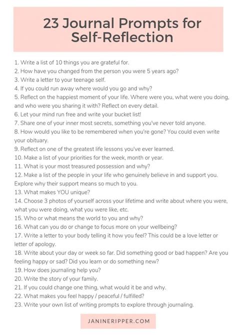 23 Insightful Journal Prompts Perfect For Self Reflection Janine