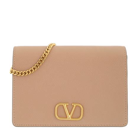 Valentino Garavani V Logo Signature Crossbody Bag Leather White Sac à