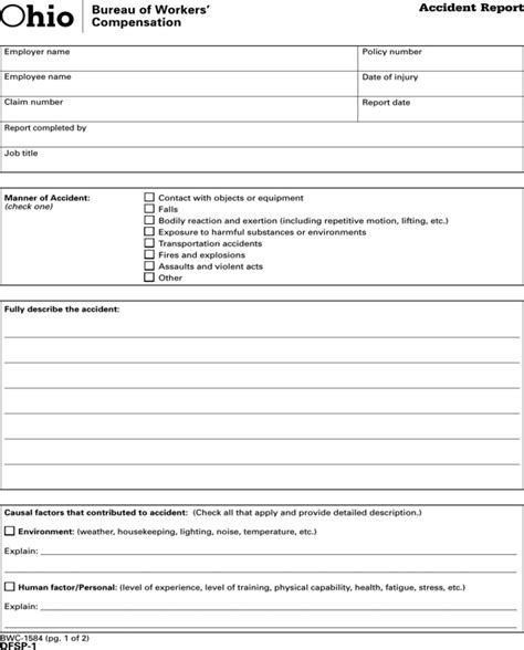 Download Ohio Accident Report For Free Formtemplate
