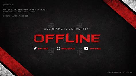 Onslaught Twitch Offline Banner Red Streamplay Graphics