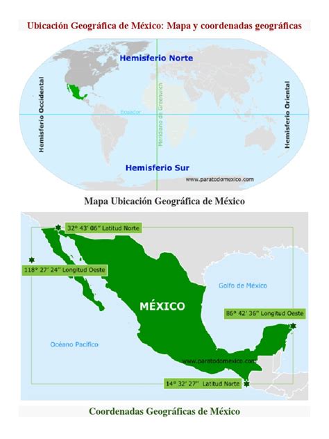 Mapa Ubicación Geográfica De México Pdf