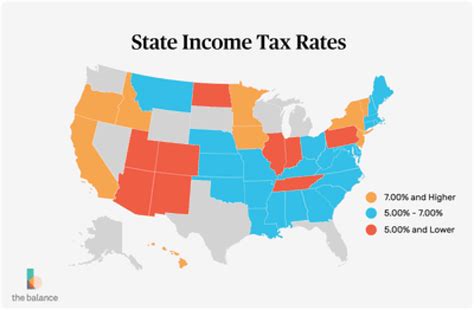 State Income Tax Map Printable Map