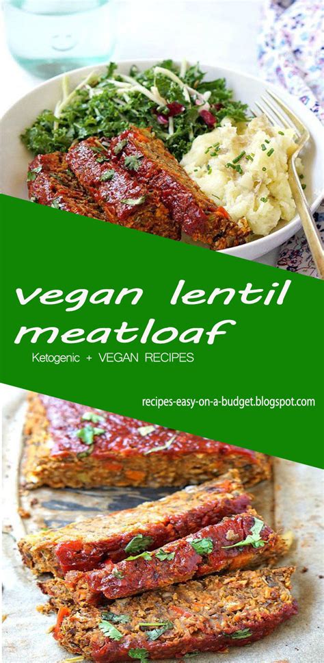 vegan lentil meatloaf - recipes easy on a budget