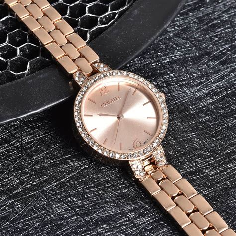 Buy Strada Austrian Crystal Japanese Movement Light Rose Gold Dial Watch In Rosetone 30 20mm